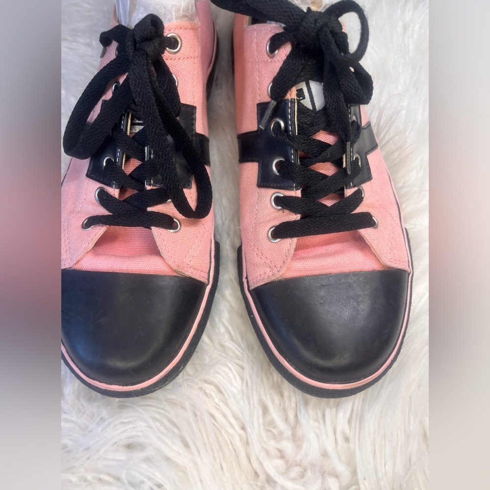 TUK Pink and Black Women's Sneakers - Picture 2 of 5